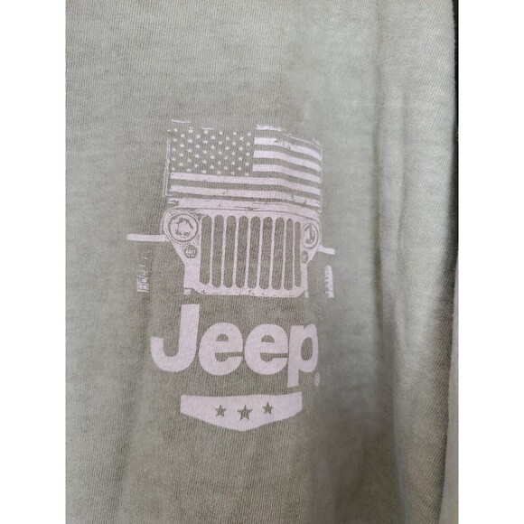 Crazy Shirts Hemp Dyed Jeep Shirt Long Sleeves Mens Sz L Green Front Back Print - Picture 8 of 16